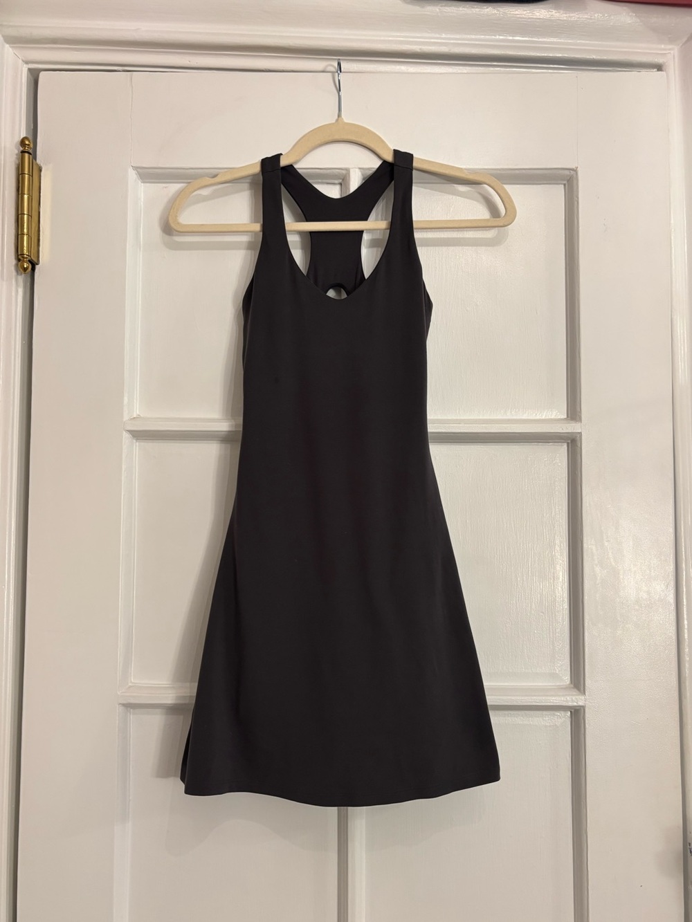 Girlfriend Collective Grey Racerback Tennis Dress